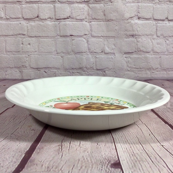 Vintage Himark Korea The Golden Pie Collection 10 1/2” Ceramic Apple Pie Plate - Picture 5 of 7